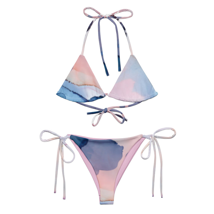 All-over print recycled string bikini